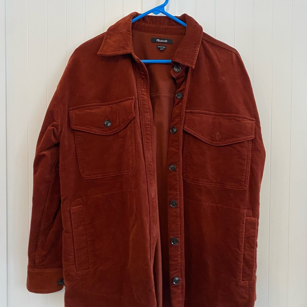 Women’s Oversized Corduroy Jacket S Rust